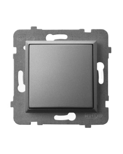 OSPEL ARIA Moduł Szary Mat Przycisk 1x1Z Zaciski Sprężynowe 10AX-250V