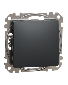 SCHNEIDER ELECTRIC SEDNA DESIGN Moduł Czarny Antracyt Przycisk 1x1Z Zaciski Sprężynowe 10A-250V 1