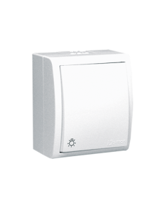 KONTAKT-SIMON AQUARIUS Biały Przycisk NT "Światło" IP54 Zaciski Śrubowe 10AX-250V 1