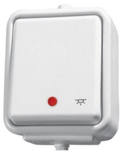 SCHNEIDER ELECTRIC CEDAR Biały Przycisk NT "Światło" Podświetlany IP44 Zaciski Śrubowe 10A-250V 1