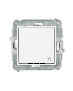 KARLIK Mini Moduł Biały Łącznik "Światło" 1x1Z Zaciski Śrubowe 10AX-250V