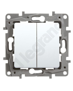 LEGRAND NILOE 2 Moduł Biały Przycisk 2x2P Zaciski Sprężynowe 6A-250V 1