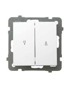 OSPEL AS Moduł Biały Łącznik Żaluzjowy "Strzałki" Zaciski Śrubowe 10AX-250V 1