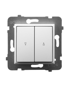 OSPEL ARIA Moduł Biały Łącznik Żaluzjowy "Strzałki" Zaciski Sprężynowe 10AX-250V 1