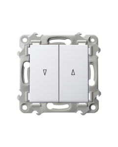 OSPEL SZAFIR Moduł Biały Przycisk Żaluzjowy Zaciski Sprężynowe 10AX-250V 1