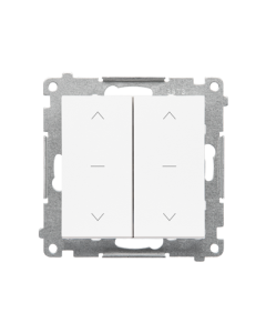 KONTAKT-SIMON 55 Moduł Biały Mat Przycisk Żaluzjowy 2x1-0-2 Zaciski Sprężynowe 10A-250V 1