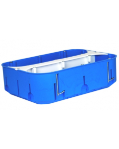 SIMET P 6x60D Puszka Instalacyjna PT 2x 3xFI60 63mm Gips Głęboka Niebieski MULTIBOX 2