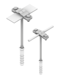 AN-KOM AN-43A/OG Uchwyt Z Kołkiem Rozporowym M12 L=21cm B=40mm Z-Śruba Ocynkowane Ogniowo