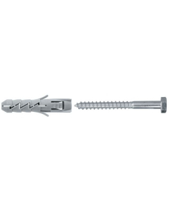RAWLPLUG Kołek Rozporowy FIx FI12 Z Wkrętem Z Łbem Sześciokątnym DIN 571 8.0x100mm Polipropylen 1