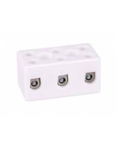 SIMET CPO-10A-3P Złączka Gwintowa Porcelanowa 6mm2 3 Tory Biały