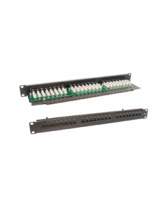 C&C PARTNERS Panel Cat.6 UTP 19" 1U 24 Porty RJ45 Z Pólką