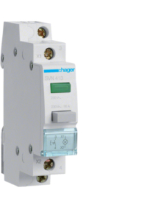 HAGER SVN413 Łącznik Przyciskowy Monostabilny LED Zielony 16A 1Z 1m 230V AC
