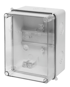 Elektro-Plast Nasielsk Puszka Instalacyjna NT 158X118X80 IP55 Pokrywa Transparentna Z TH35 Szary CARBO-BOX