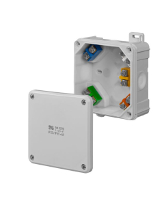 Elektro-Plast Nasielsk 2K Puszka Instalacyjna NT 98X98X46 IP55/IP65 4 Membrany Z Wkładem 5X2.5 Szary