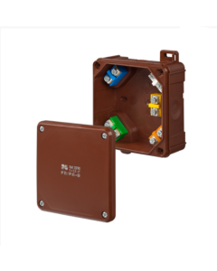 Elektro-Plast Nasielsk 2K Puszka Instalacyjna NT 98X98X46 IP55/IP65 5X2.5mm2 Z Zaciskami Brązowy