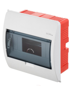 Elektro-Plast Nasielsk Elegant Rozdzielnia Plastikowa PT 8M 1x8M N+PE IP40 IK05 195X195X93 Drzwi Dymne Biały 0645-10 1