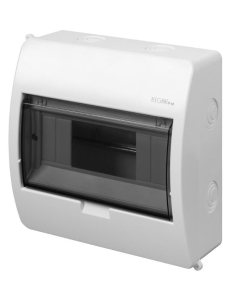 Elektro-Plast Nasielsk Elegant Rozdzielnia Plastikowa NT 8M 1x8M N+PE IP40 195X195X98 Drzwi Dymne Biały 0663-00 1