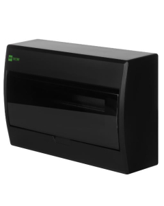 Elektro-Plast Nasielsk Elegant Rozdzielnia Plastikowa NT 12M 1x12M N+PE IP40 IK05 198X298X96 Drzwi Dymne Czarny