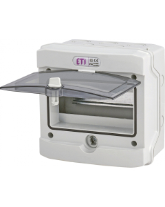 ETI ECH-8G Rozdzielnia Plastikowa NT 8M 1x8M N+PE IP65 IK07 201X202X120 Drzwi Dymne Szary Dido 1500V/DC
