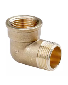 FERRO Kolanko Mosiężne 3/4" Nakrętno-Wkrętne Żółte