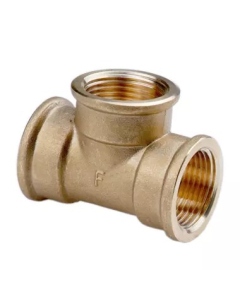 FERRO Trójnik Mosiężny 1/2" Żółty 1