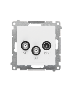 KONTAKT-SIMON 55 Moduł Biały Mat Gniazdo 2XSAT-RTV 2x5MHz÷2,4GHz 1