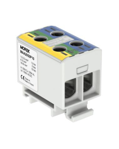 MOREK Złączka Szynowa Przelotowa 2xAL/CU 1.5-50.0MM2 1000V AC 1500V DC Żółty/Zielony/Niebieski