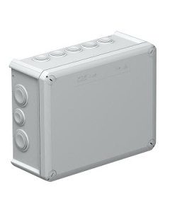 OBO BETTERMANN T250 Puszka Instalacyjna NT 190X240X95 Pokrywa Pełna IP66 IK05 Jasnoszary T-Seria 1