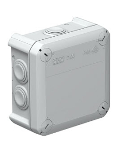 OBO BETTERMANN T60 Puszka Instalacyjna NT 114X114X57 Pokrywa Pełna IP66 IK07 Jasnoszary T-Seria 1