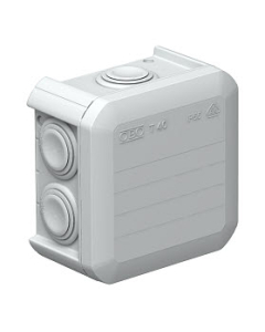OBO BETTERMANN T40 Puszka Instalacyjna NT 90X90X52 Pokrywa Pełna IP55 IK07 Jasnoszary T-Seria