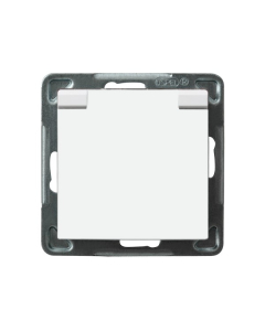 OSPEL SONATA Moduł Biały Gniazdo 1xZ/U Z Klapką Białą IP44 Zaciski Śrubowe 16A 250V 1