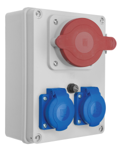 PAWBOL R-BOX 190 Rozdzielnia Budowlana NT 2x250V 1x32A/5P IP44 Szary 1