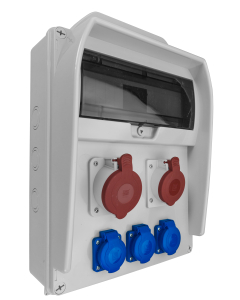 PAWBOL R-BOX 380R 13S Rozdzielnia Budowlana 3x230V 1x16A/5P 1x32A/5P IP44 Puste Okno 1