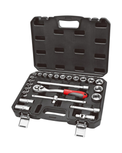 PROFIX Zestaw Kluczy Nasadowych 25 szt. Nasadek I Końcówek 1/2 CRV PROLINE PROMO 1
