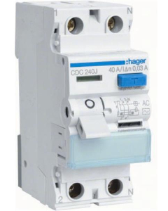 HAGER CDC240J 40A 30mA/AC Wyłącznik Różnicowy 40A 2P 2m 30mA AC 6kA