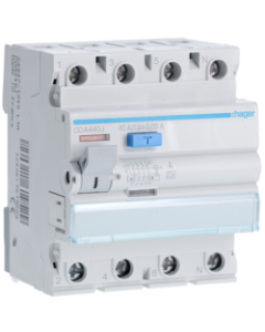 HAGER CDA440J 40A 30mA/A Wyłącznik Różnicowy 40A 4P 4m 30mA A 6kA