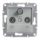 SCHNEIDER ELECTRIC ASFORA Moduł Aluminium Gniazdo RTV-SAT Przelotowe 4dB Zaciski Sprężynowe