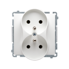 KONTAKT-SIMON BASIC Moduł Biały Gniazdo 2xZ/U Zaciski Śrubowe 16A-250V