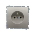 KONTAKT-SIMON BASIC Moduł Satyna Gniazdo 1xZ/U Zaciski Śrubowe 16A-250V