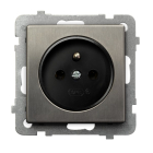 OSPEL SONATA Moduł Stal Inox Gniazdo 1xZ/U Zaciski Śrubowe 16A-250V