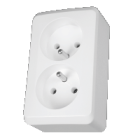 SCHNEIDER ELECTRIC PRIMA Biały Gniazdo NT 2xZ/U IP20 Zaciski Śrubowe 16A-250V