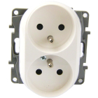 LEGRAND NILOE 2 Moduł Biały Gniazdo 2xZ/U Z Przesłonami Zaciski Śrubowe 16A-250V