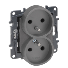 LEGRAND NILOE STEP Moduł Stal Gniazdo 2xZ/U Zaciski Śrubowe 16A-250V