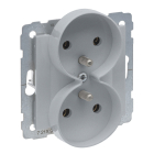 LEGRAND SUNO 2 Moduł Aluminium Gniazdo 2xZ/U Zaciski Śrubowe 16A-250V