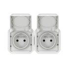 LEGRAND PLEXO NEW - Gniazdo 2x2P+Z Poziome Mechanizm 16 A-250V Białe