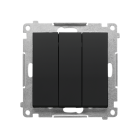 KONTAKT-SIMON 55 Moduł Czarny Mat Łącznik 3xZaciski Sprężynowe 10AX 250V