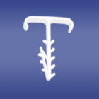 OPATÓWEK USMP 2 BIS/100 Uchwyt Kablowy Wbijany Płaski Podwójny Biały 2xYDYP 2X2.5