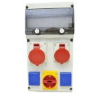 SCAME BLOCK Rozdzielnia Budowlana 2x230V 1x32A/5P 1x16A/5P Z Wyłącznikiem