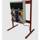 SCAME BLOCK Rozdzielnia Budowlana Na Stojaku 3X230V 2x32A/5P 1x16A/5P Z Zabezp. Bez Kabla I Wtyczki